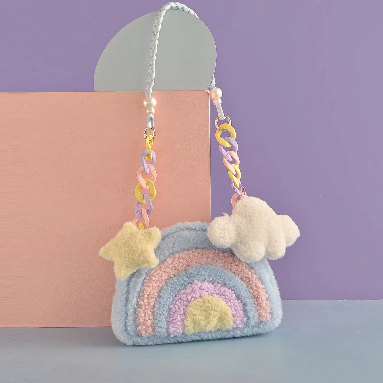Rainbow Plush Bag